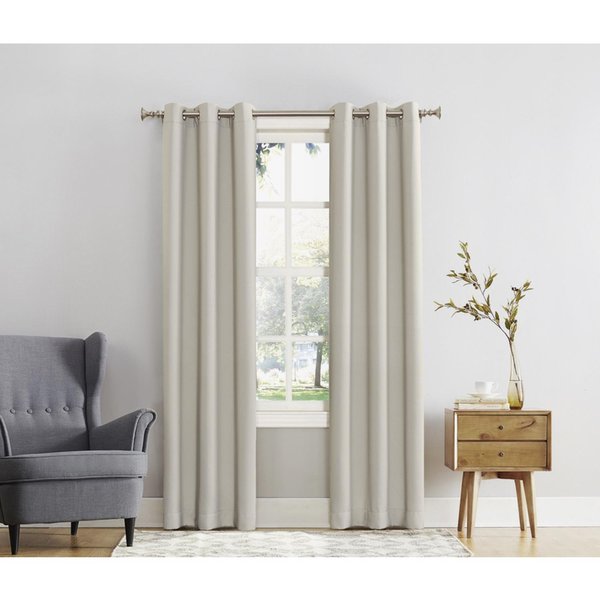 Sun Zero Norwich Ivory Blackout Curtains 80 in. W X 84 in. L AC-NORWICH84PRL